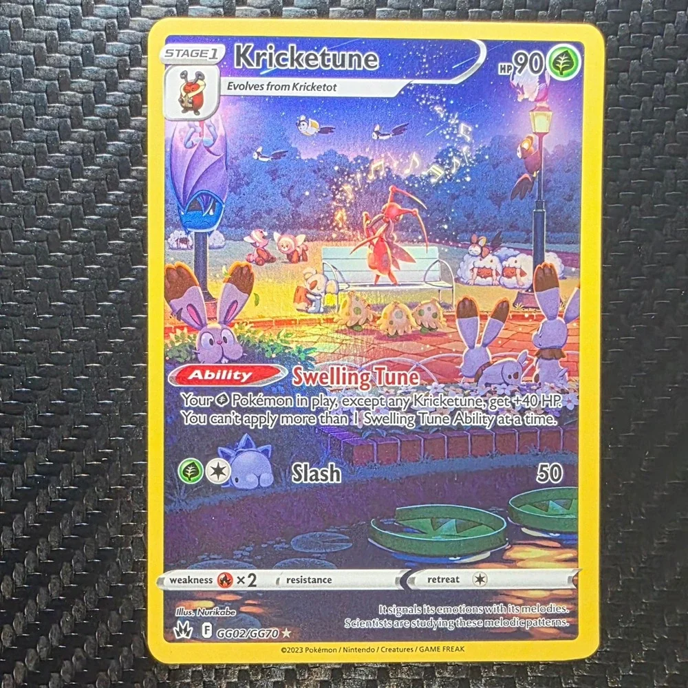 Kricketune GG02/GG70 Crown Zenith Galarian Gallery Full Art Holo Pokemon TCG NM